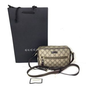 Authentic Gucci brown monogram crossbody bag